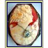 Image 1 : SHELL CAMEO IN 14K GOLD & DIAMOND SETTING 19C #1365654