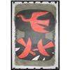 Image 1 : BRAQUE Trois Oiseaux Rouges Lithograph #1371108