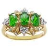 Image 1 : Vintage 1.75 ct Chrome Diopside & Diamond Ring #1371425