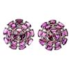 Image 1 : Natural Unheated Oval Rhodolite Garnet Earrings