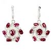 Image 1 : Natural Red Ruby 34.25 Cts Earrings