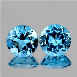 Natural  Sky Blue Topaz Pair{Flawless-VVS1}