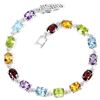 Image 1 : Natural AMETHYST RHODOLITE PERIDOT CITRINE Bracelet