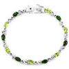 Image 1 : NATURAL GREEN CHROME DIOPSIDE PERIDOT BRACELET