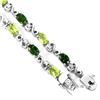 Image 2 : NATURAL GREEN CHROME DIOPSIDE PERIDOT BRACELET