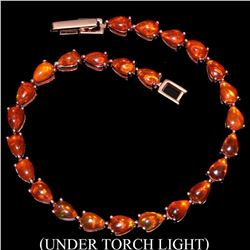 Natural Top Rich Orange Fire Opal 52.96 Ct Bracelet