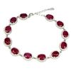 Image 1 : Genuine Oval Red 8x6mm Ruby Bracelet