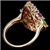 Image 2 : MULTI COLOR TOPAZ RHODOLITE CITRINE PERIDOT Ring