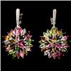 Image 1 : Natural Fancy Colors Marquise Tourmaline Earrings