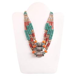 Tibet Natural Stone Tribal Queen Royal Necklace