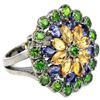 Image 3 : Natural CHROME DIOPSIDE CITRINE SAPPHIRE  Ring
