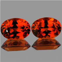 Natural Mandarin Orange Spessartite Garnet Pair