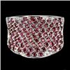 Image 1 : Natural Unheated Round Rhodolite Garnet Ring