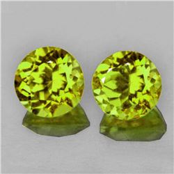 Natural Green Yellow Mali Garnet Pair