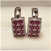 Image 1 : Silver Ruby(1.2ct) Earrings (~weight 4.9g), Suggested Retail Value $250
