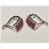 Image 2 : Silver Ruby(1.2ct) Earrings (~weight 4.9g), Suggested Retail Value $250