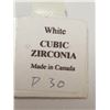 Image 2 : 10K White Gold Cubic Zirconia Flower Pendant, Made in Canada, Suggested Retail Value $100