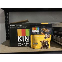 Case of Kind Bark Dark Chocolate Almond and Salted Caramel Snack (12 x 102g)
