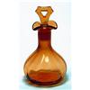 Image 1 : Amber Depression Glass Perfume Bottle or Cruet #1335457