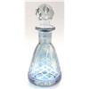 Image 1 : Pale Blue Cut to Clear Glass Perfume Decanter #1335529