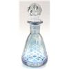 Image 1 : Pale Blue Cut to Clear Glass Perfume Decanter #1335529