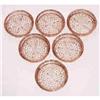 Image 1 : Jeannette Cube Pink Depression Glass Coasters 6#1335552
