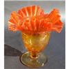 Image 1 : Crackle Glass Crimped Top Vase #1336136