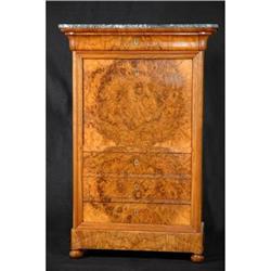 19th C. Louis Philippe Period walnut secretaire#1348702