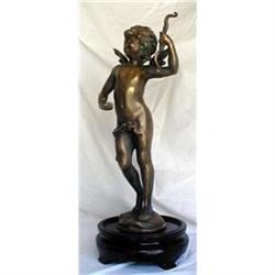 BRONZE CUPID ORIGINAL LOUIS AUGUSTE MOREAU, #1348721