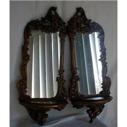 Mirrored French Wall Sconces or ShelvesPair#1348727