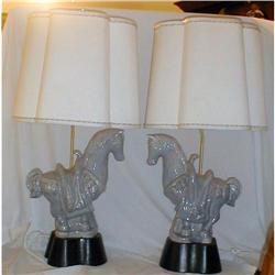 CHINESE TANG HORSE LAMPS MODERNE, CRACKLE#1348734