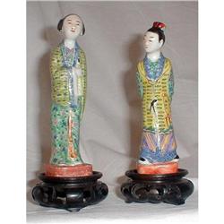 CHINESE EXPORT PORCELAIN FIGURINES,COUPLE CIRCA#1348737