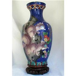 TOTAI  ENAMEL CLOISONNE VASE,JAPANESE MEIJI #1348750