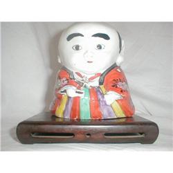 FUKUSUKESAN FIGURINE BANK, MEIJI JAPANESE #1348755