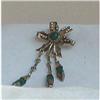 Image 1 : SPRATLING STERLING SILVER AND MALACHITE PIN#1348798