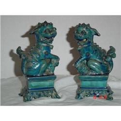 CHINESE FOO LIONS,MATCHED PAIR KANGXI SIGNED #1348816