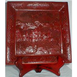 CHINESE  LACQUER TRAY 19th Century #1348824