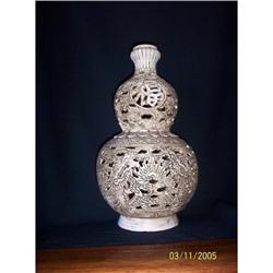 CHINESE RETICULATED PORCELAIN VASE 16&quot;#1348826