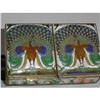 Image 1 : CHINESE CLOISONNE PEACOCK BOX  DOUBLE LID, #1348830