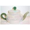 Image 1 : Fry Foval Jade Handle Three Cup Tea Pot #1348891