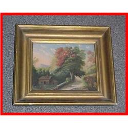 Antique American Landscape Oil Painting #1348933