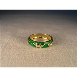 Unique 18K Gold Hidalgo Enamel Salamander Band #1349070