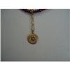 Image 1 : 14K Lavalier  Diamond on Garnet Rondell Beads #1365888