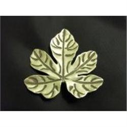 STERLING SILVER Estate GIANT Leaf Pendant #1366104