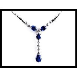 Fancy Sapphire Diamond Necklace #1366188