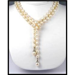 56-1/2" Long 8 mm Faceted Fresh Water Pearls #1366202