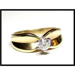 14K GOLD SOLITAIR DIAMOND RING #1366203