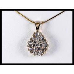 14K Yellow Gold Diamond Pendant #1366208