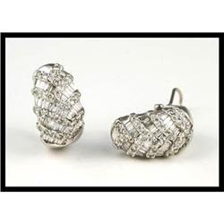 18K WHITE GOLD EARRINGS WITH 2 > CARATS OF #1366210