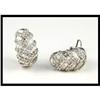 Image 1 : 18K WHITE GOLD EARRINGS WITH 2 > CARATS OF #1366210